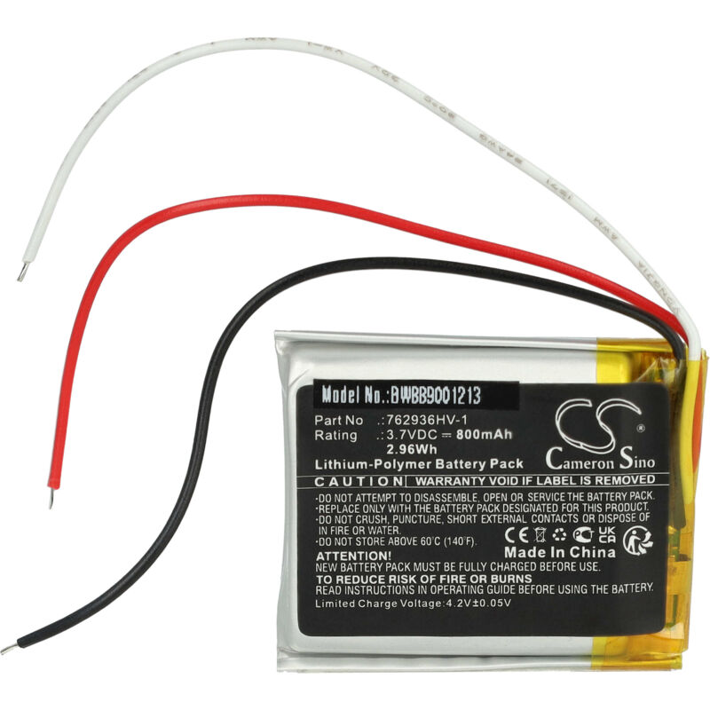 foto del prodotto vhbw batteria sostituisce bose 762936hv 1 per auricolari cuffie wireless 800mah, 3,7v, li poly 