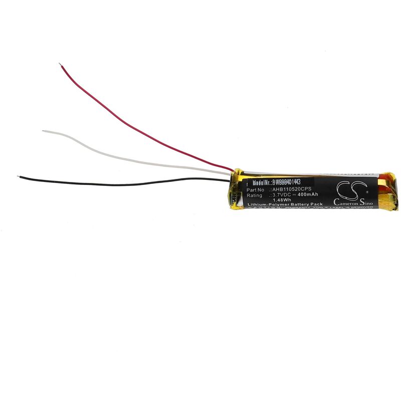 foto del prodotto vhbw batteria sostituisce bose ahb110520cps per auricolari cuffie wireless 400mah, 3,7v, li poly 