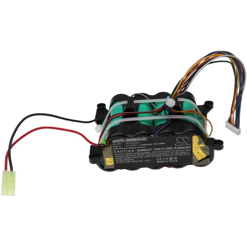 foto del prodotto vhbw batteria sostituisce delonghi colombina 5519210671 per aspirapolvere home cleaner 2500mah, 33,3v, li ion 