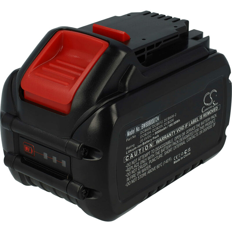 foto del prodotto vhbw batteria sostituisce dewalt dcb102, dcb105, dcb107, dcb112, dcb115, dcb118, dcb120, dcb121 per utensile elettrico 9000 mah, li ion, 20 v 