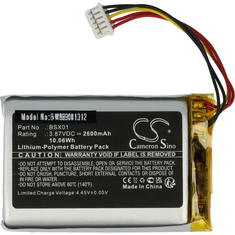 foto del prodotto vhbw batteria sostituisce dji bsx01 2600 3.87, bsx01 per base di ricarica per microfono 2600mah, 3,87v, li poly 