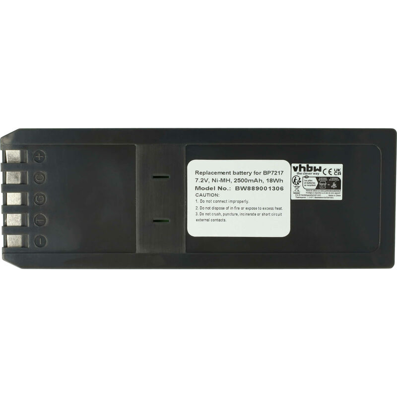 foto del prodotto vhbw batteria sostituisce fluke bp7217 per dispositivo di misurazione 2500mah, 7,2v, nimh 