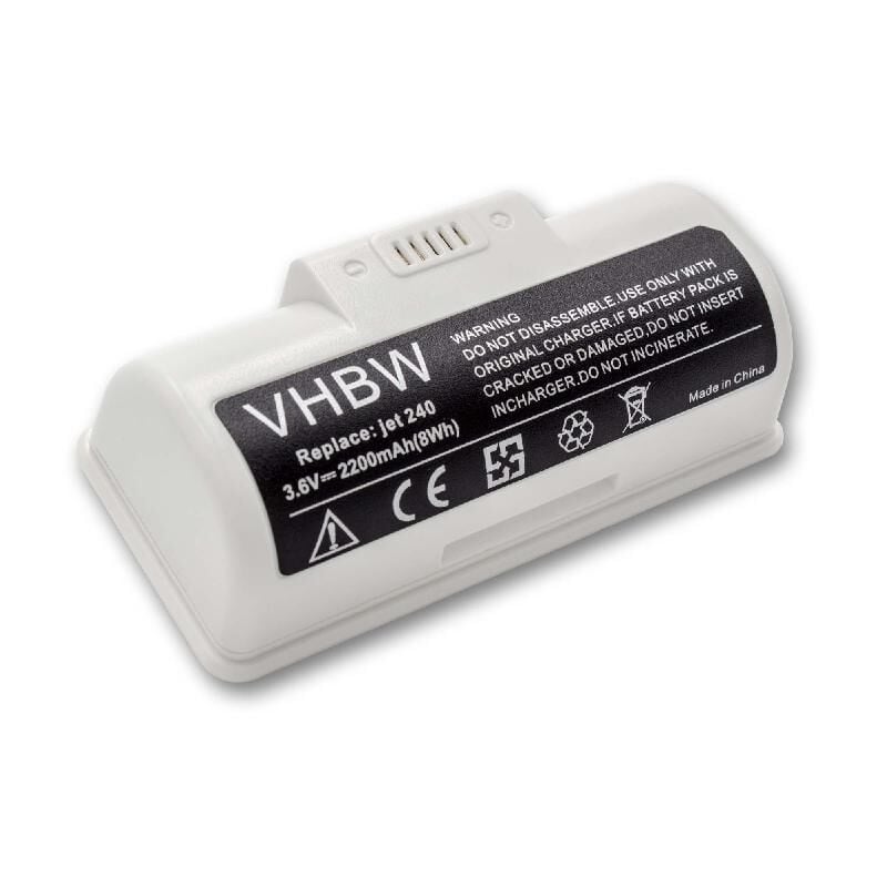 foto del prodotto vhbw batteria sostituisce irobot 4446040, bc674 per home cleaner bianco 2200mah, 3,6v, li ion 