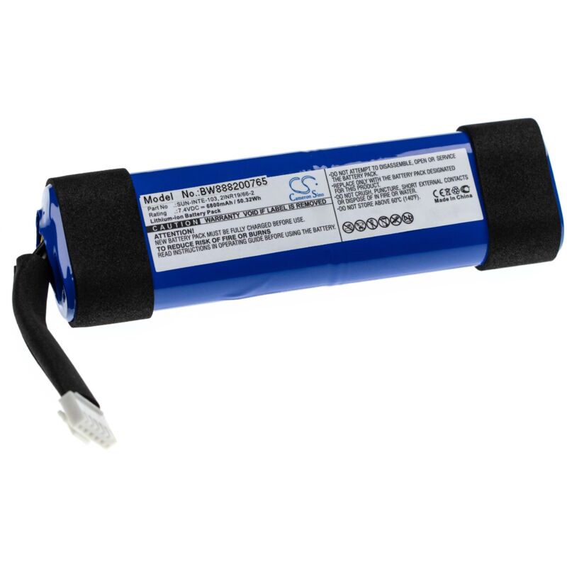 foto del prodotto vhbw batteria sostituisce jbl 2inr19 66 2, sun inte 103 per casse, altoparlanti, speaker 6800mah, 7,4v, li ion 