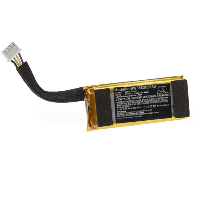 foto del prodotto vhbw batteria sostituisce jbl gsp853450 01 per casse, altoparlanti, speaker 1200mah, 3,7v, li poly 