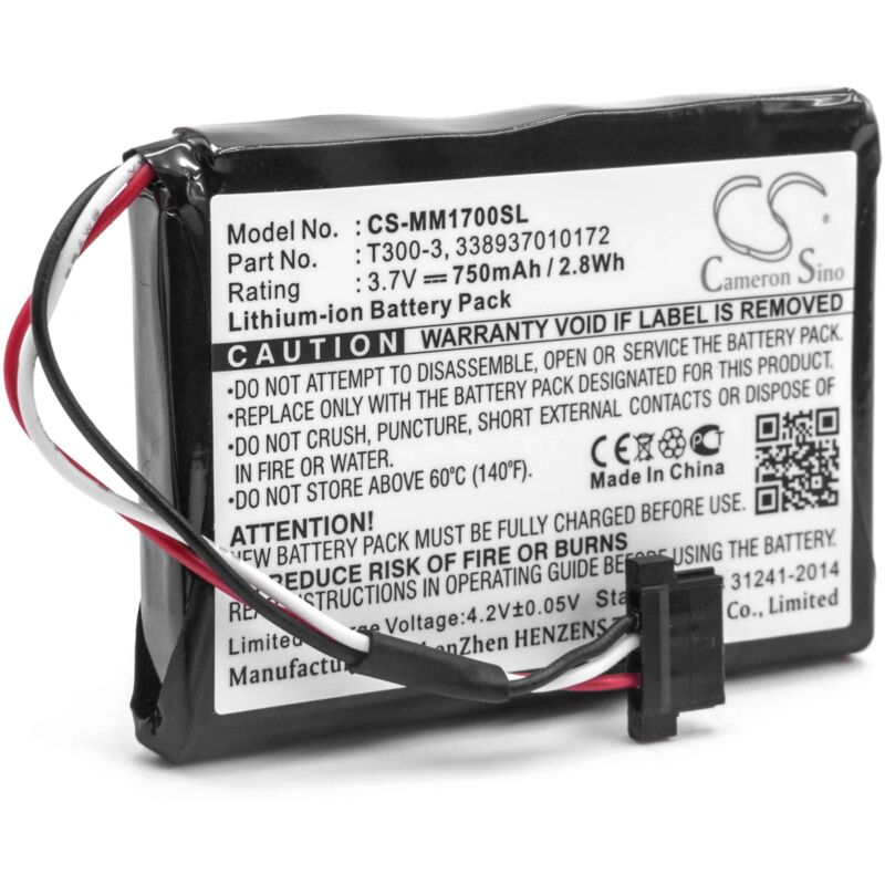 foto del prodotto vhbw batteria sostituisce magellan 338937010172, t300 3 per navigatore gps 750mah, 3,7v, li ion 