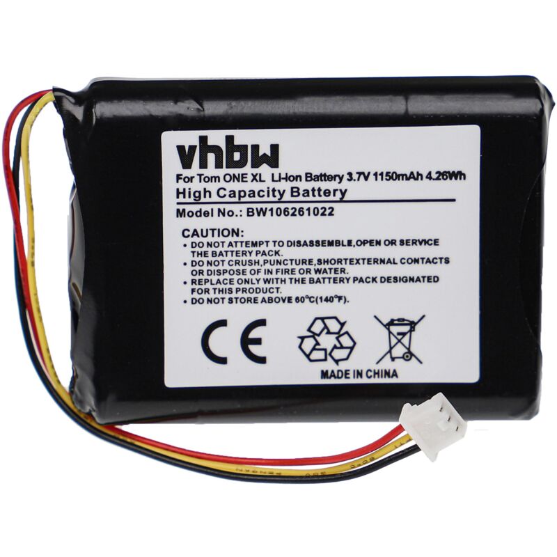 foto del prodotto vhbw batteria sostituisce maxwell ipc653443 per navigatore gps 1150mah, 3,7v, li ion 
