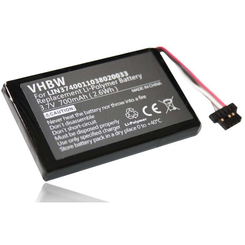 foto del prodotto vhbw batteria sostituisce navigon lin3740011038020033, lin3740011040008007 per navigatore gps 700mah, 3,7v, li poly 