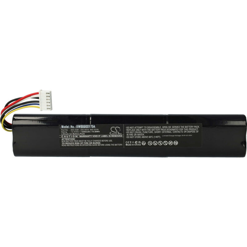 foto del prodotto vhbw batteria sostituisce neato 945 0376, 205 0026, 205 0023, 205 0022, 205 0021, 945 0381 per home cleaner 5200mah, 14,4v, li ion 