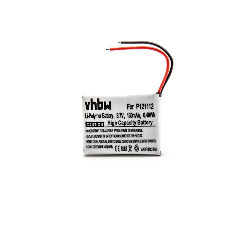 foto del prodotto vhbw batteria sostituisce pebble p121112 per smartwatch orologio bracciale fitness 130mah, 3,7v, li poly 