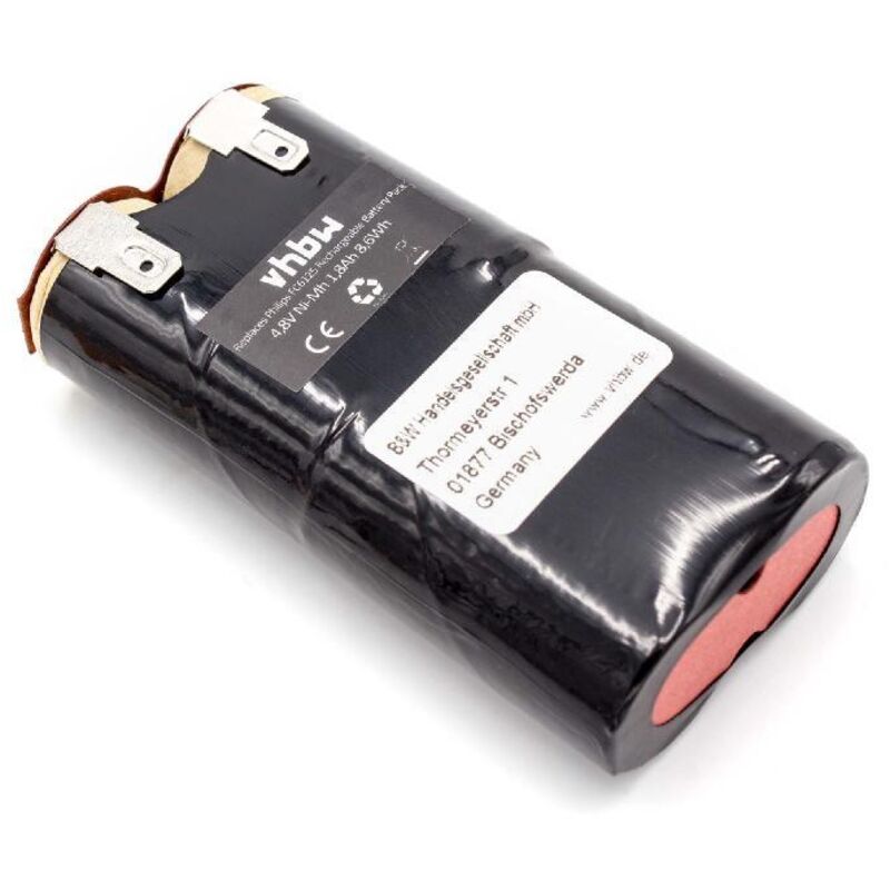 foto del prodotto vhbw batteria sostituisce philips 422245945563 per home cleaner 1800mah, 4,8v, nimh 