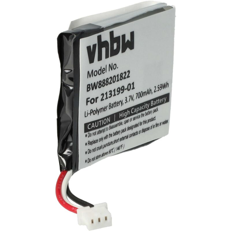 foto del prodotto vhbw batteria sostituisce plantronics 208769 02, 208769 01, 213199 01 per auricolari cuffie wireless 700mah, 3,7v, li poly 
