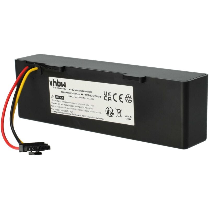 foto del prodotto vhbw batteria sostituisce proscenic cs xmr200vx, mh1 4s1p sc per home cleaner 2600mah, 14,4v, li ion 