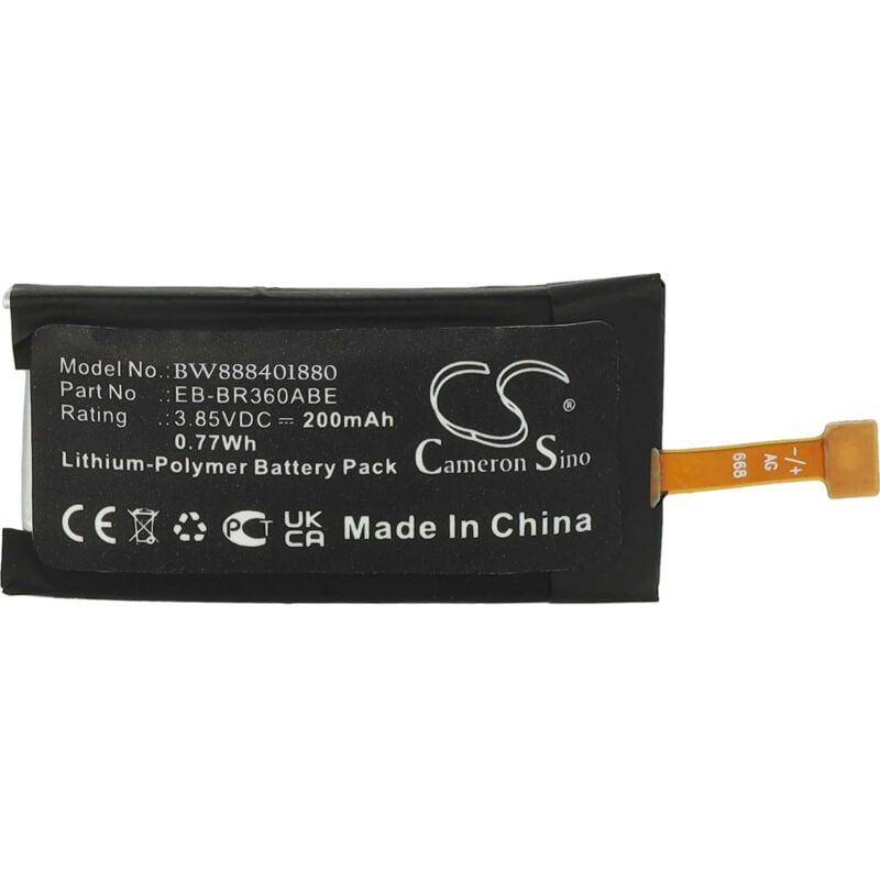 foto del prodotto vhbw batteria sostituisce samsung eb br360abe per smartwatch orologio bracciale fitness 200mah, 3,85v, li poly set utensili