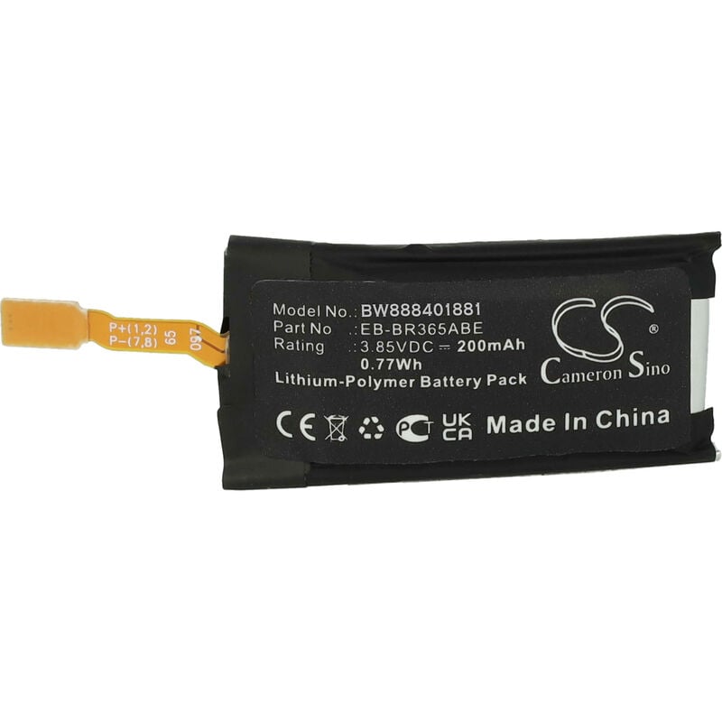 foto del prodotto vhbw batteria sostituisce samsung eb br365abe per smartwatch orologio bracciale fitness 200mah, 3,85v, li poly set utensili