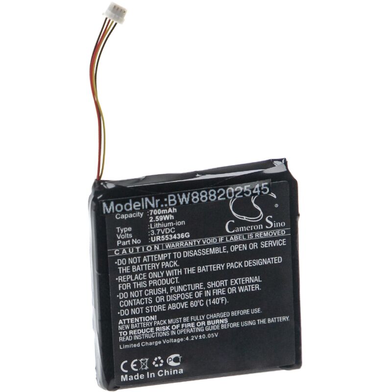 foto del prodotto vhbw batteria sostituisce sigma ur553436g per gps computer da bicicletta tachimetro bici 700mah, 3,7v, li ion 