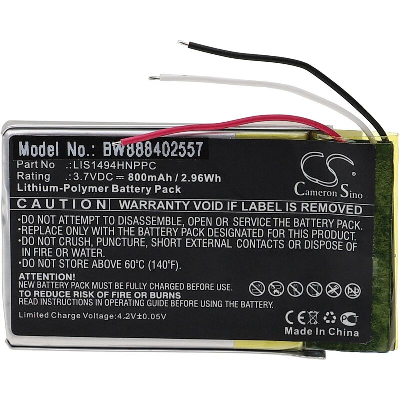 foto del prodotto vhbw batteria sostituisce sony lis1494hnppc per auricolari cuffie wireless 800mah, 3,7v, li poly 