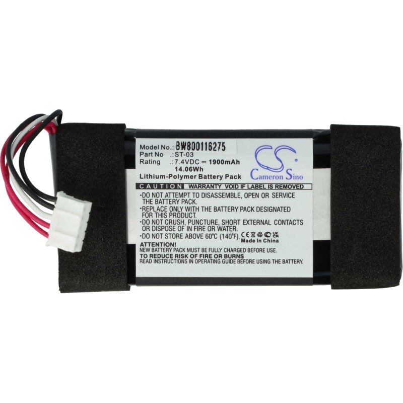 foto del prodotto vhbw batteria sostituisce sony st 03 per casse, altoparlanti, speaker 1900mah, 7,4v, li poly 