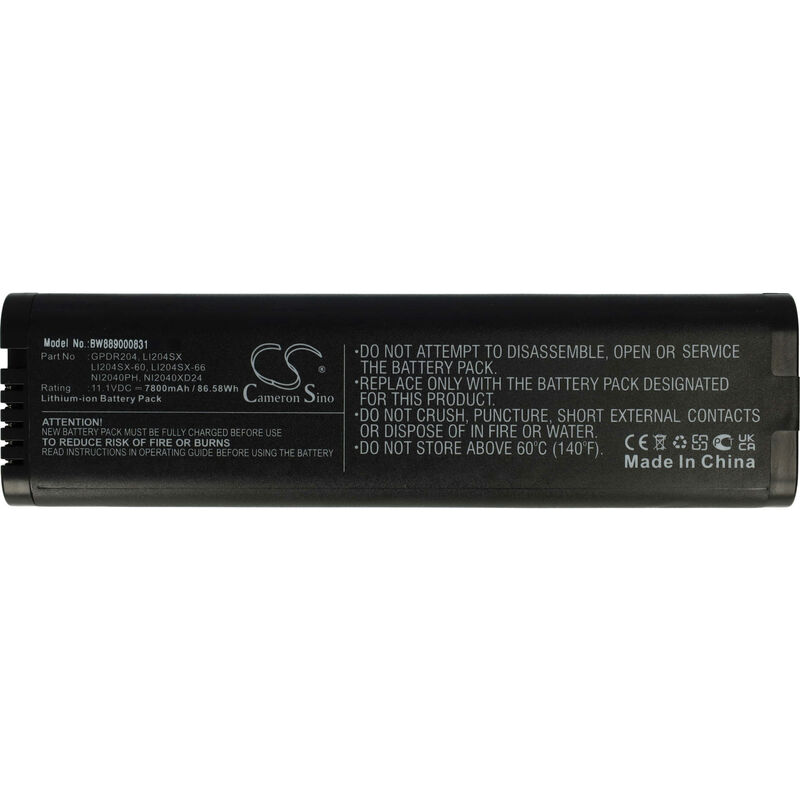 foto del prodotto vhbw batteria sostituisce spacelabs ni2040 sl24, ni2040 sl29, ni2040a24, ni2040hd24, ni2040ph per dispositivo di misurazione 7800mah, 11,1v, li ion 