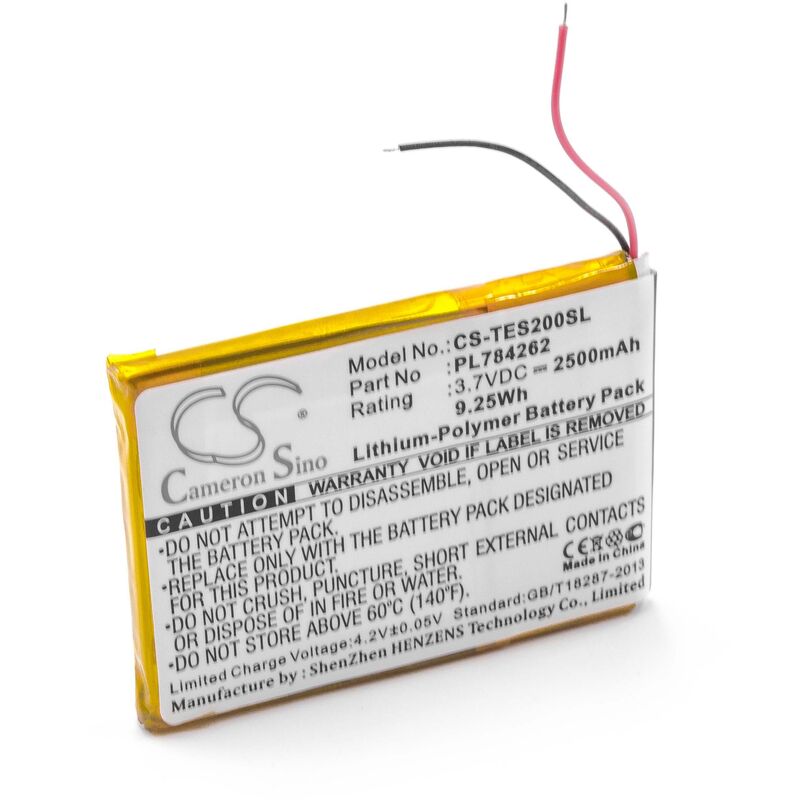 foto del prodotto vhbw batteria sostituisce teasi pl784262 per navigatore gps 2500mah, 3,7v, li poly 