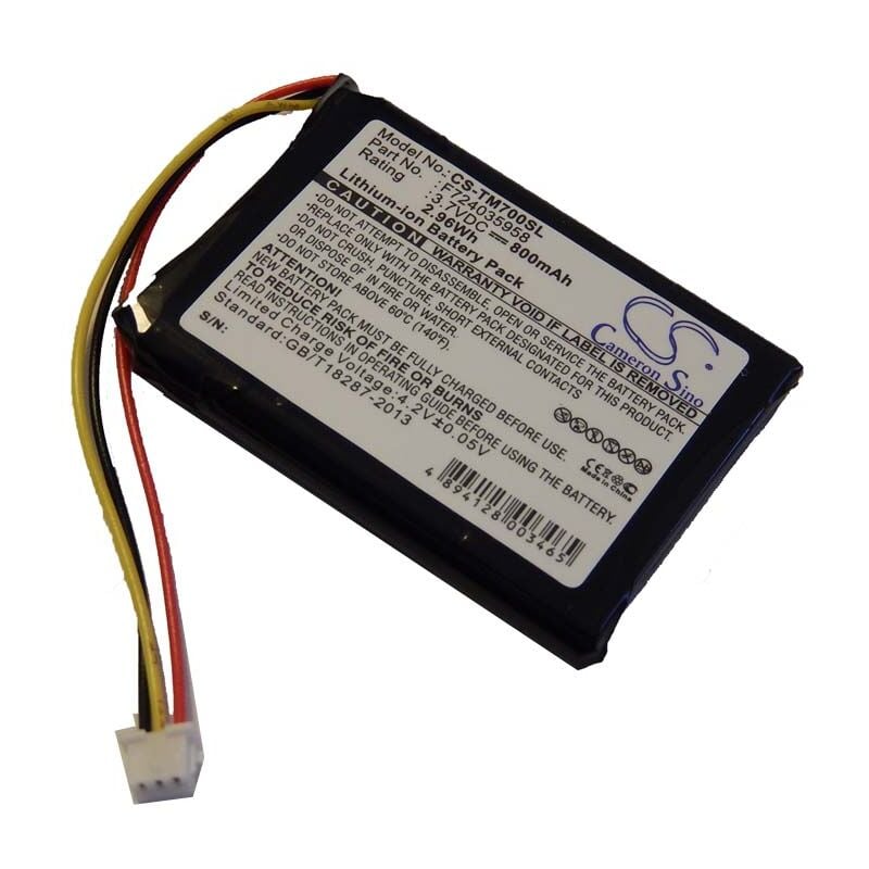 foto del prodotto vhbw batteria sostituisce tomtom f702019386, f724035958, icp523450 c1, quanta vf9 per navigatore gps 800mah, 3,7v, li ion 