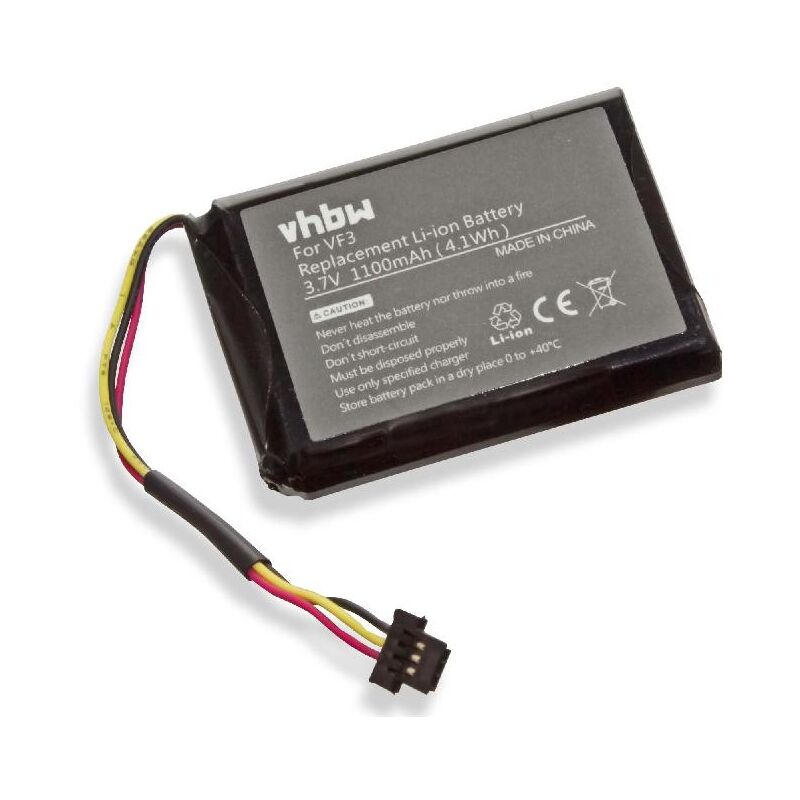 foto del prodotto vhbw batteria sostituisce tomtom fmb0829021142, r2 per navigatore gps 1100mah, 3,7v, li ion 