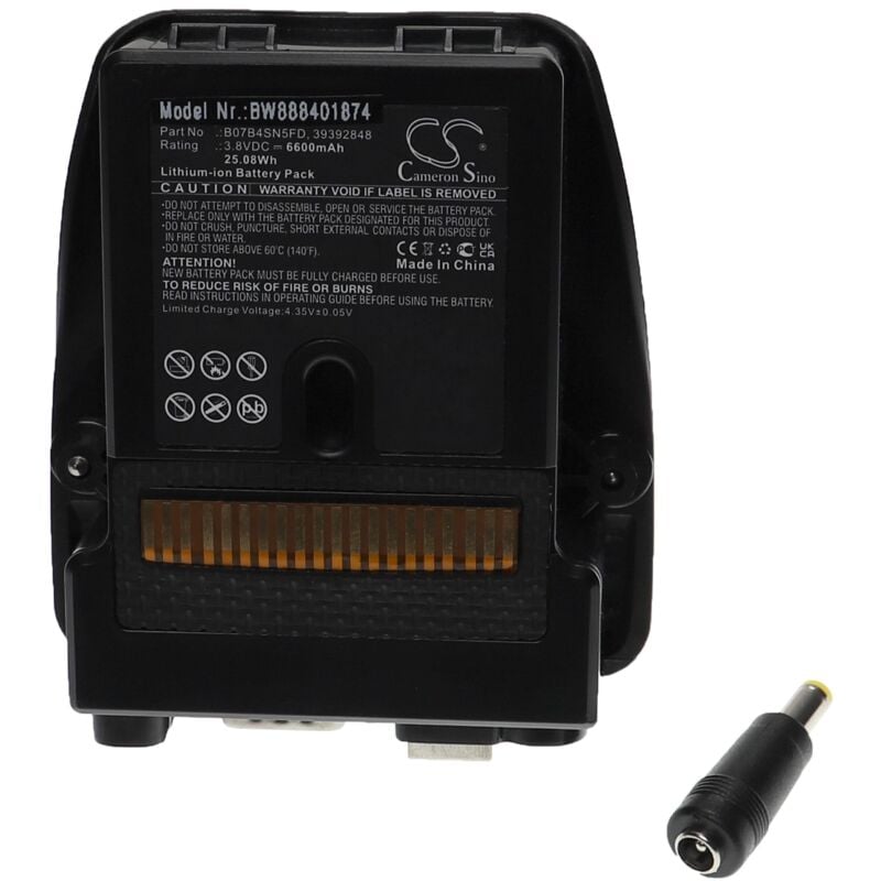 foto del prodotto vhbw batteria sostituisce trimble 39392848, b07b4sn5fd per dispositivo di misurazione 6600mah, 3,8v, li ion 