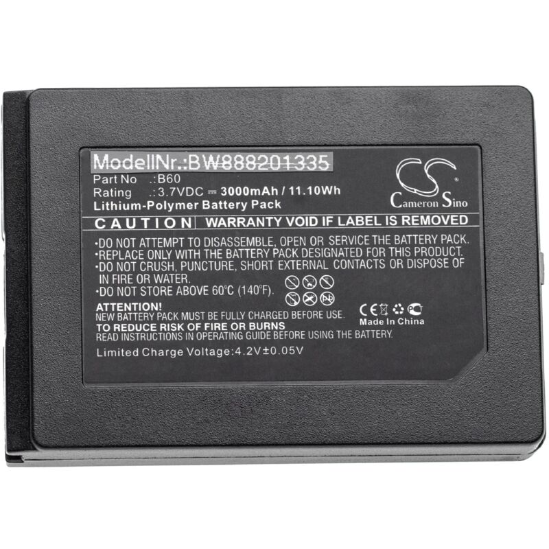 foto del prodotto vhbw batteria sostituisce vectron b60 per lettore di codici a barre, pos 3000mah, 3,7v, li poly 