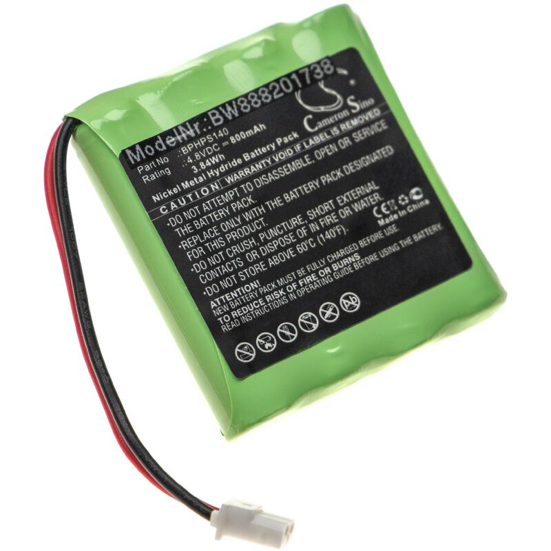 foto del prodotto vhbw batteria sostituisce velleman bphps140 per oscilloscopio, dispositivo di misurazione 800mah, 4,8v, nimh 