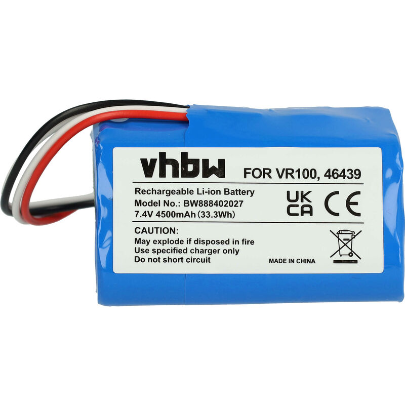 foto del prodotto vhbw batteria sostituisce vorwerk pn46439, scm61932, 46439 per home cleaner 4500mah, 7,4v, li ion 