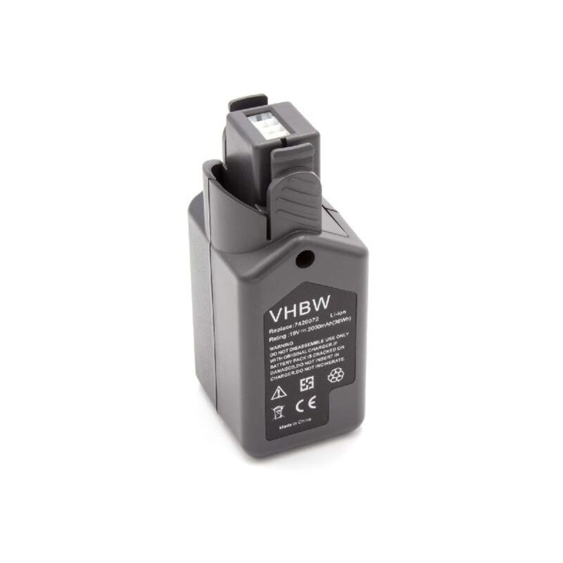 foto del prodotto vhbw batteria sostituisce wolf garten 7420072, 7420090, li ion power pack 3 per tagliaerba sega elettrica 2000mah, 18v, li ion