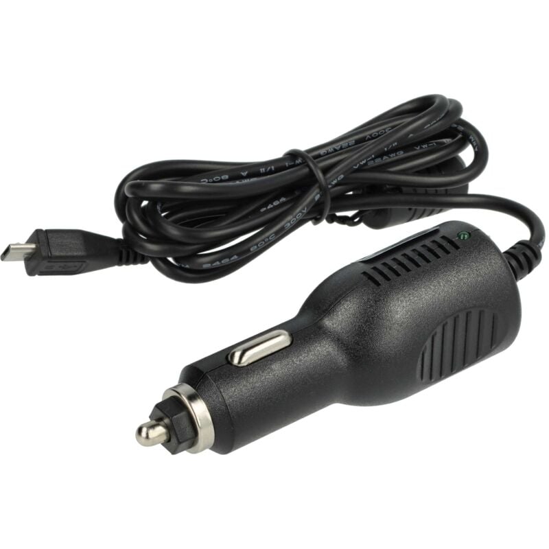 foto del prodotto vhbw caricabatteria da auto compatibile con falk neo 640 lmu navigatore caricatore da 12v nero