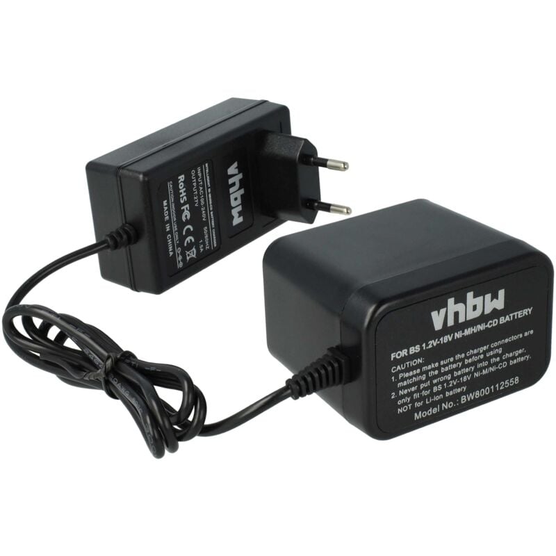 foto del prodotto vhbw caricabatterie 1,2 18 v compatibile con bosch gsr 7.2ves 2, gsr 7.2vpe 2, gsr 9.6 old version , gsr 9.6 1, gsr 9.6 2 batterie di attrezzi