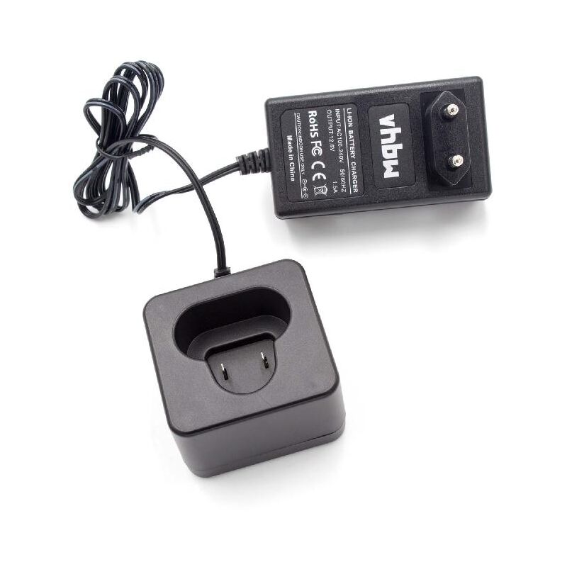 foto del prodotto vhbw caricabatterie 12,6 v compatibile con makita jr100dwe, jr102d, jr102, jr102dwe, hs300dz, jr102dz, hu01z, hu01 batterie li ion di attrezzi,