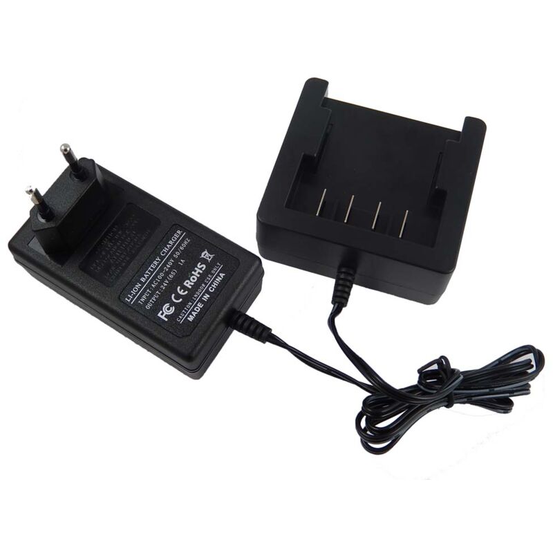 foto del prodotto vhbw caricabatterie compatibile con greenworks 20-inch cordless pole hedge trimmer, 20362 chainsaw, 2000007, 2000107 batterie li-ion di attrezzi, 24v