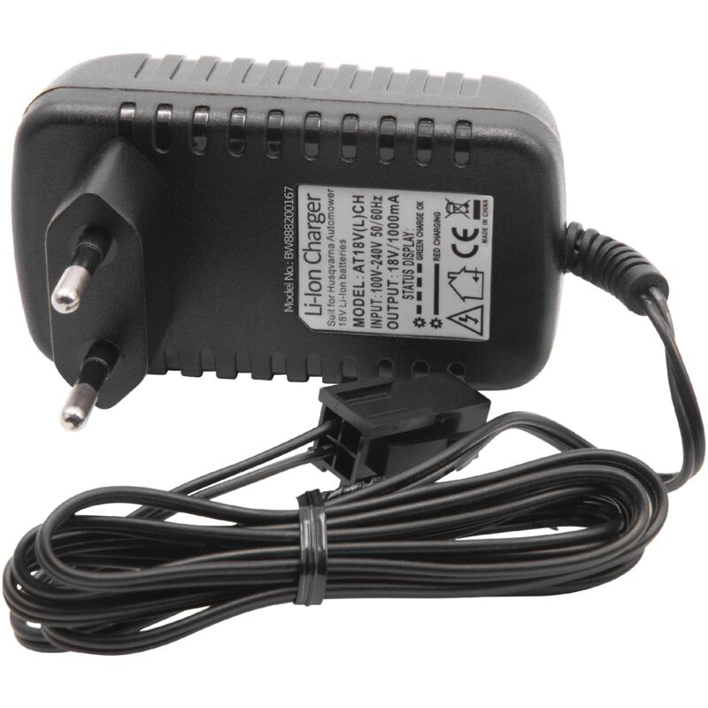 foto del prodotto vhbw caricabatterie compatibile con husqvarna 580 68 33 01, 580 68 33 02, 580 68 33 03, 588 14 64 01 batterie li ion di robot tagliaerba 18v 