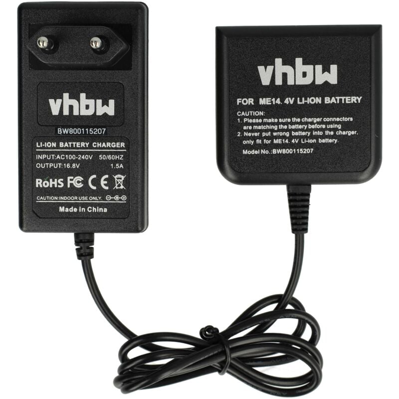 foto del prodotto vhbw caricabatterie compatibile con metabo sla 14.4 18 led, ssd 14.4 lt ltx 6.02125.85, ssd 14.4 lt 6.02125.50 batterie li ion di attrezzi 14,4v 