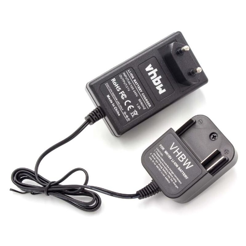 foto del prodotto vhbw caricabatterie compatibile con rehau rautool a3, xpand qc, a light 2 batterie li ion di attrezzi, 21v