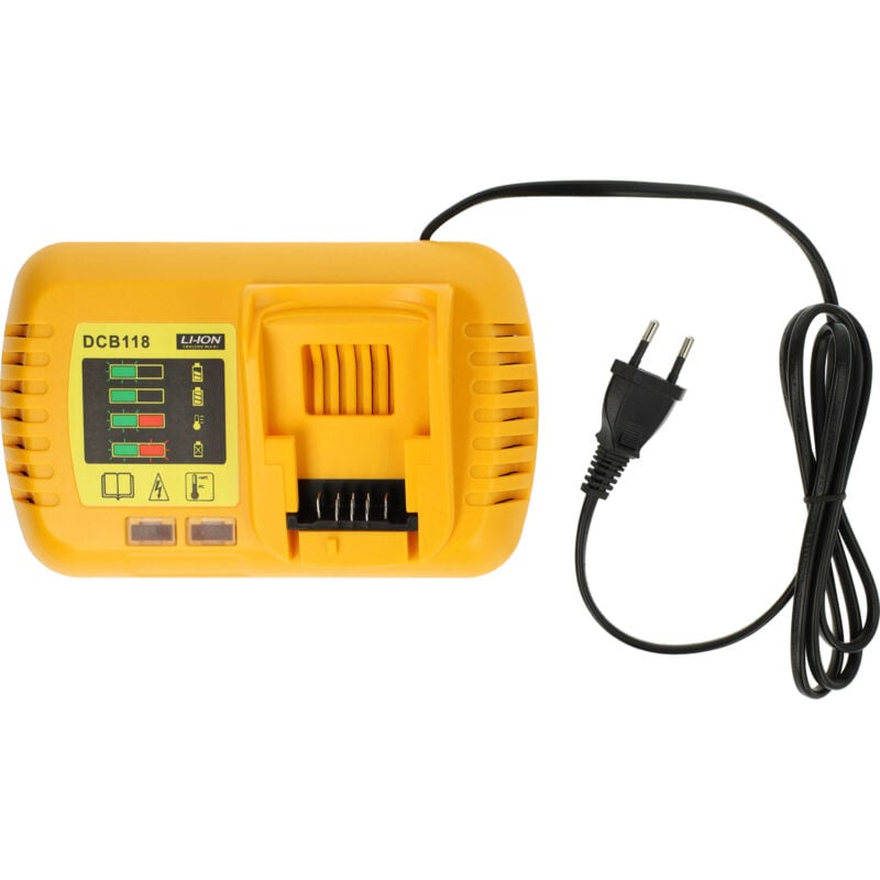 foto del prodotto vhbw caricabatterie rapido 22 v sostituisce dewalt dcb118 per batterie di attrezzi