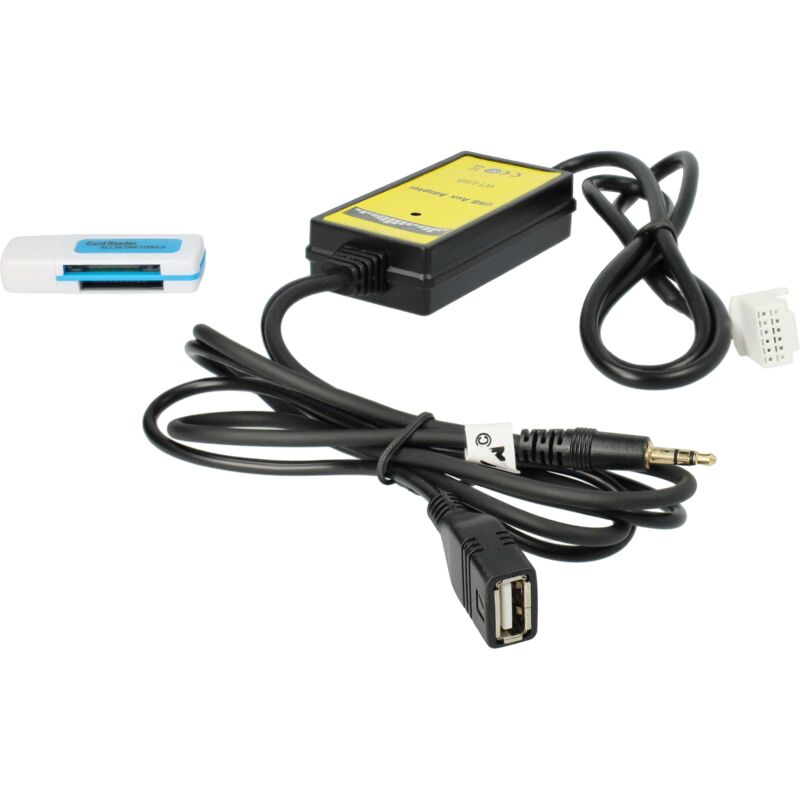 foto del prodotto vhbw cavo adattatore audio aux usb per autoradio 145 cm compatibile con toyota mr2 2004 2010, matrix 2003 2010, prius 2004 2010 usb