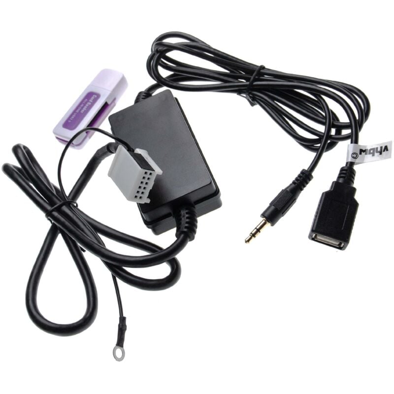 foto del prodotto vhbw cavo adattatore audio aux usb per autoradio compatibile con audi symphony 2 3