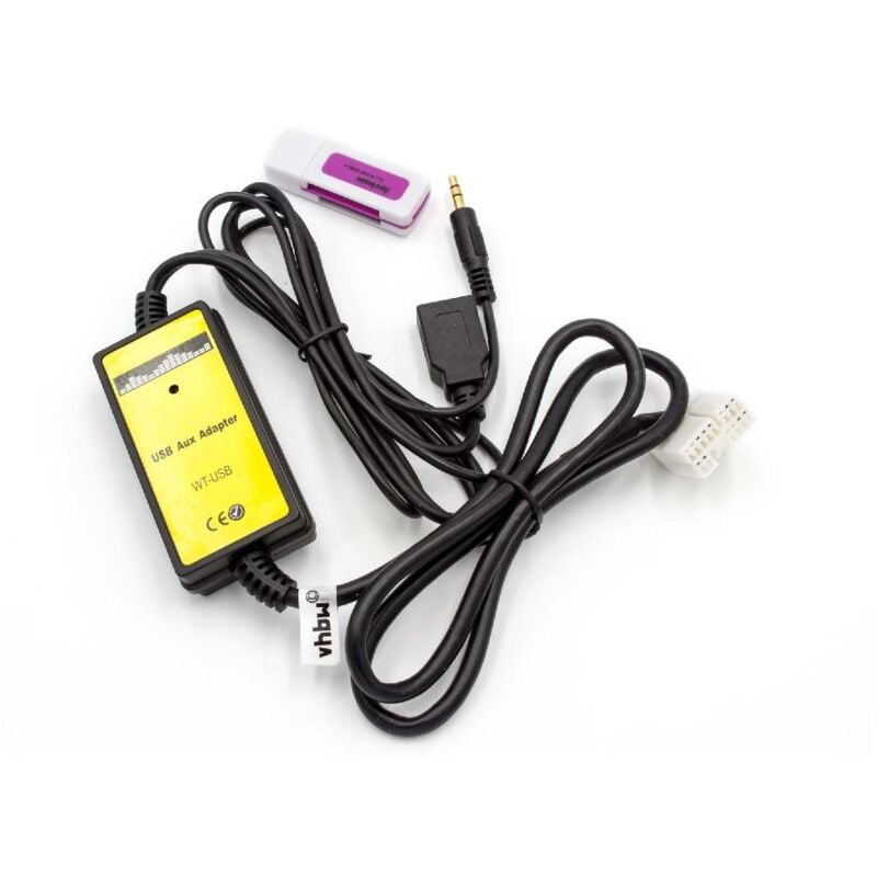 foto del prodotto vhbw cavo adattatore audio aux usb per autoradio compatibile con honda anno di prod. 2003 2011 element, accord usb
