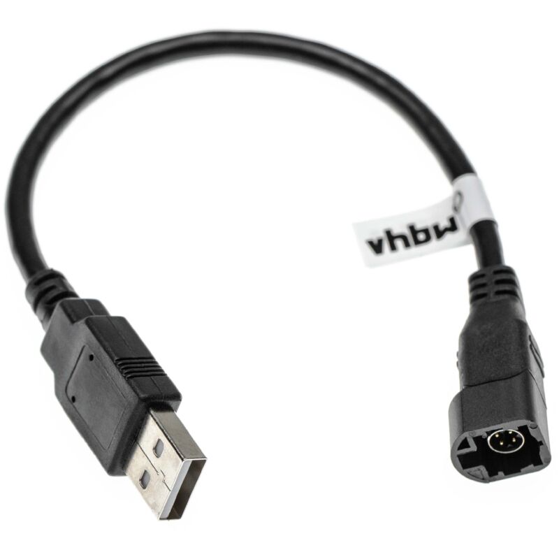 foto del prodotto vhbw cavo adattatore compatibile con vw phaeton 2007 , polo 6c 2014 auto, macchina 4 pin da presa autoradio a connettore usb a