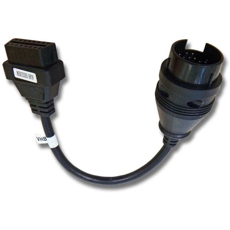 foto del prodotto vhbw cavo adattatore obd2 on board diagnostics da obd1 38 pin a obd2 16 pin compatibile con mercedes benz veicolo, dispositivo 40cm
