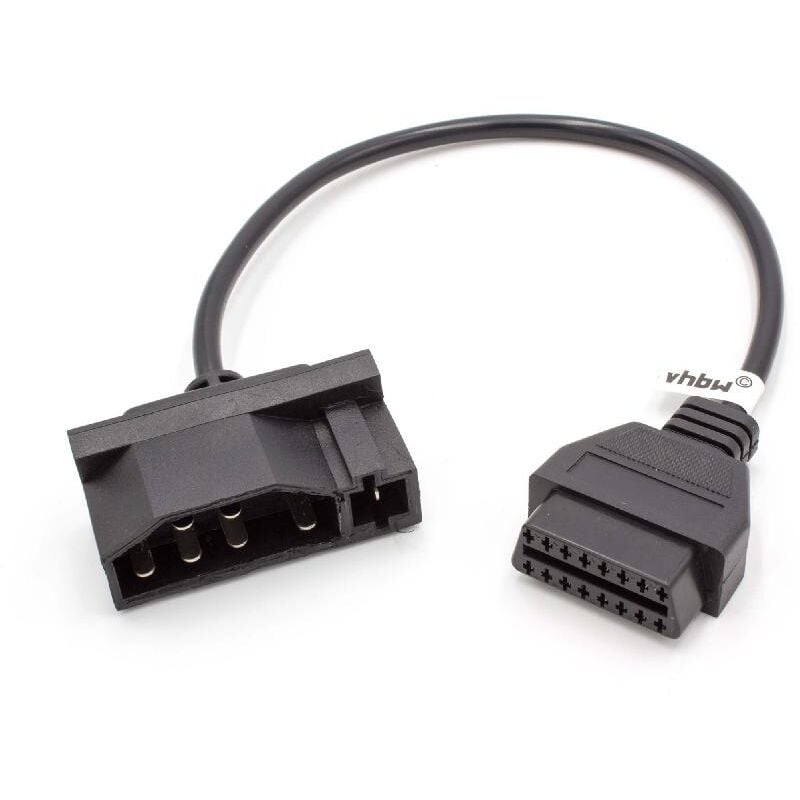 foto del prodotto vhbw cavo adattatore obd2 on board diagnostics da obd1 7 pin a obd2 16 pin compatibile con ford veicolo, dispositivo 30cm