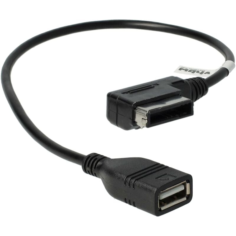 foto del prodotto vhbw cavo audio compatibile con skoda fabia, mdi mobile device interface , octavia, roomster, superb, yeti adattatore usb, 37,1 cm, nero