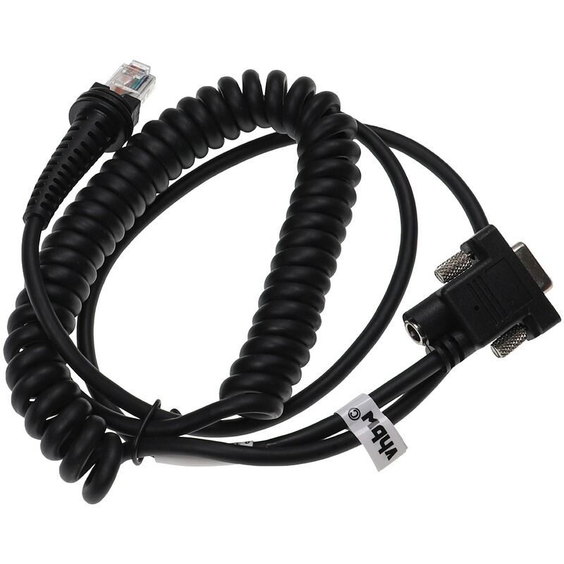 immagine 0 del prodotto vhbw cavo dati da spina rj45 a spina rs232 compatibile con datalogic lynx d302, d302 e lettore codici a barre cavo a spirale, 3 m, nero