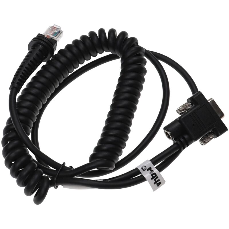 foto del prodotto vhbw cavo dati da spina rj45 a spina rs232 compatibile con datalogic touch 90 lettore codici a barre cavo a spirale, 3 m, nero