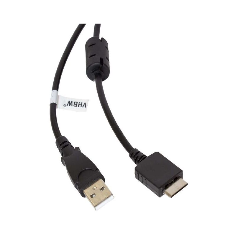 foto del prodotto vhbw cavo dati usb da tipo a a lettore mp3 cavo di ricarica compatibile con sony walkman nwz x1051fbsmp lettore mp3 nero, 150cm