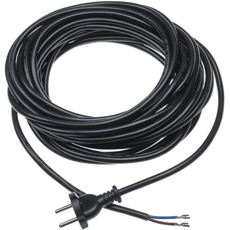 foto del prodotto vhbw cavo di alimentazione compatibile con sebo xp2, xp3, xp1, x5, x4, x1.1, xp20, xp10, xp30 aspirapolvere 10 m, 2000 w
